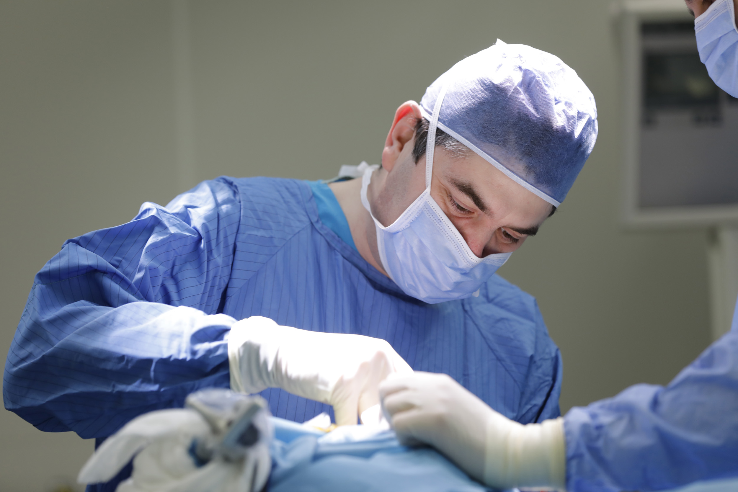 Dr. Sabanci during surgical procedure